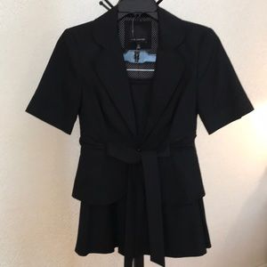 Black short sleeve jacket & skirt-like new!